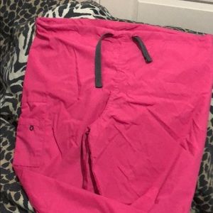 Pink scrub pants